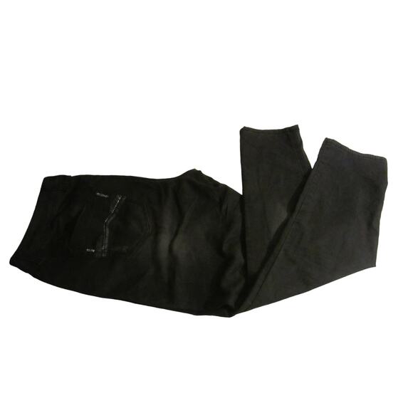 Black Stretch Straight-Leg Jeans Ariya Jeans Size 14 - Picture 10 of 12